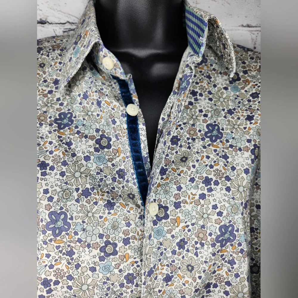 TALLIA Men's Floral Button Shirt Size Small‎
